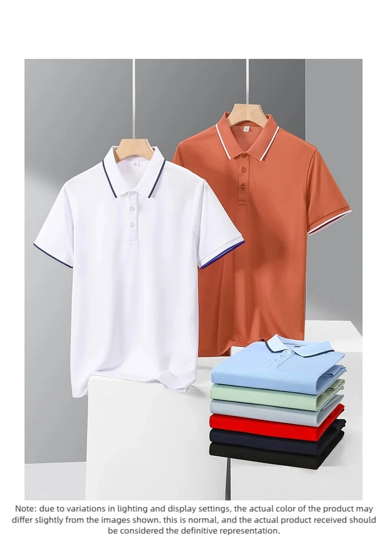 Camiseta de Seda Helada con Cuello Polo para Mujer