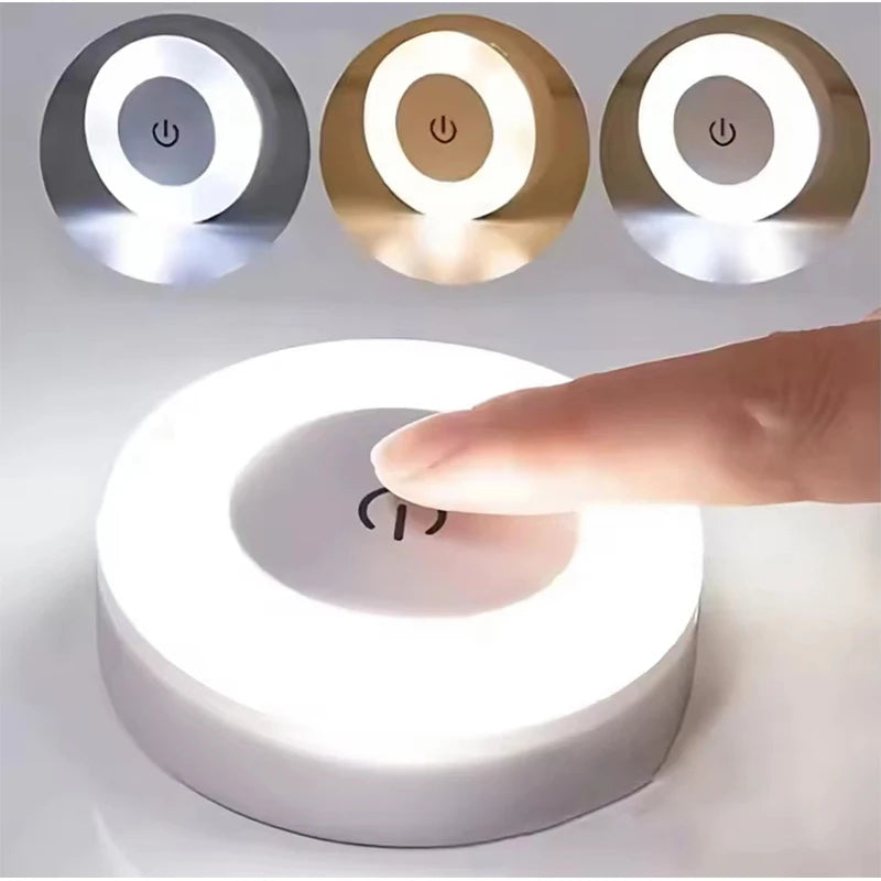 Stick Tap Push Touch Lámpara Lámparas portátiles Luz nocturna LED Batería recargable USB regulable de 3 colores