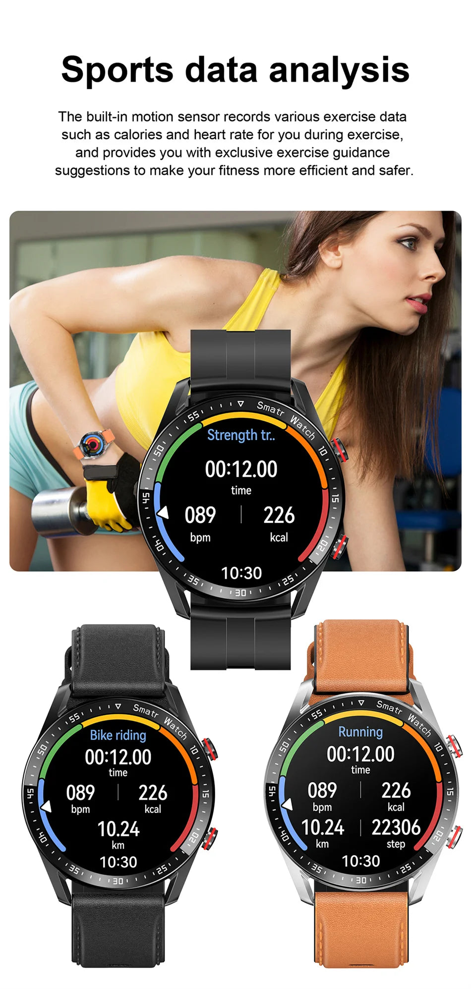 Reloj Inteligente Voz AMOLED ECG+PPG Bluetooth