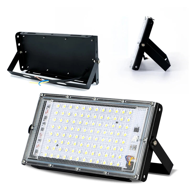 Reflector LED 50W/100W IP65 Impermeable para Jardín, Garaje y Exteriores x4