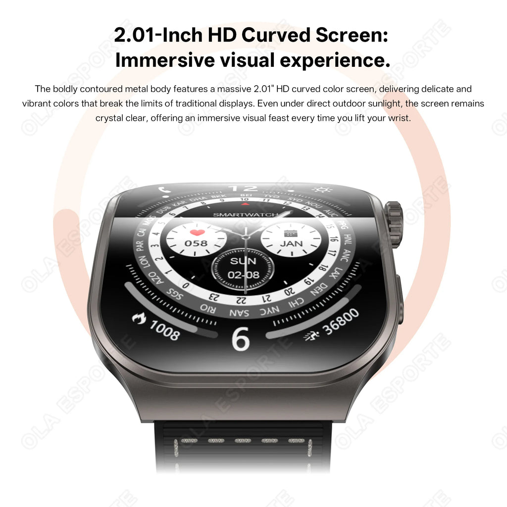 Reloj Inteligente Mujer Pantalla Curva AMOLED HD