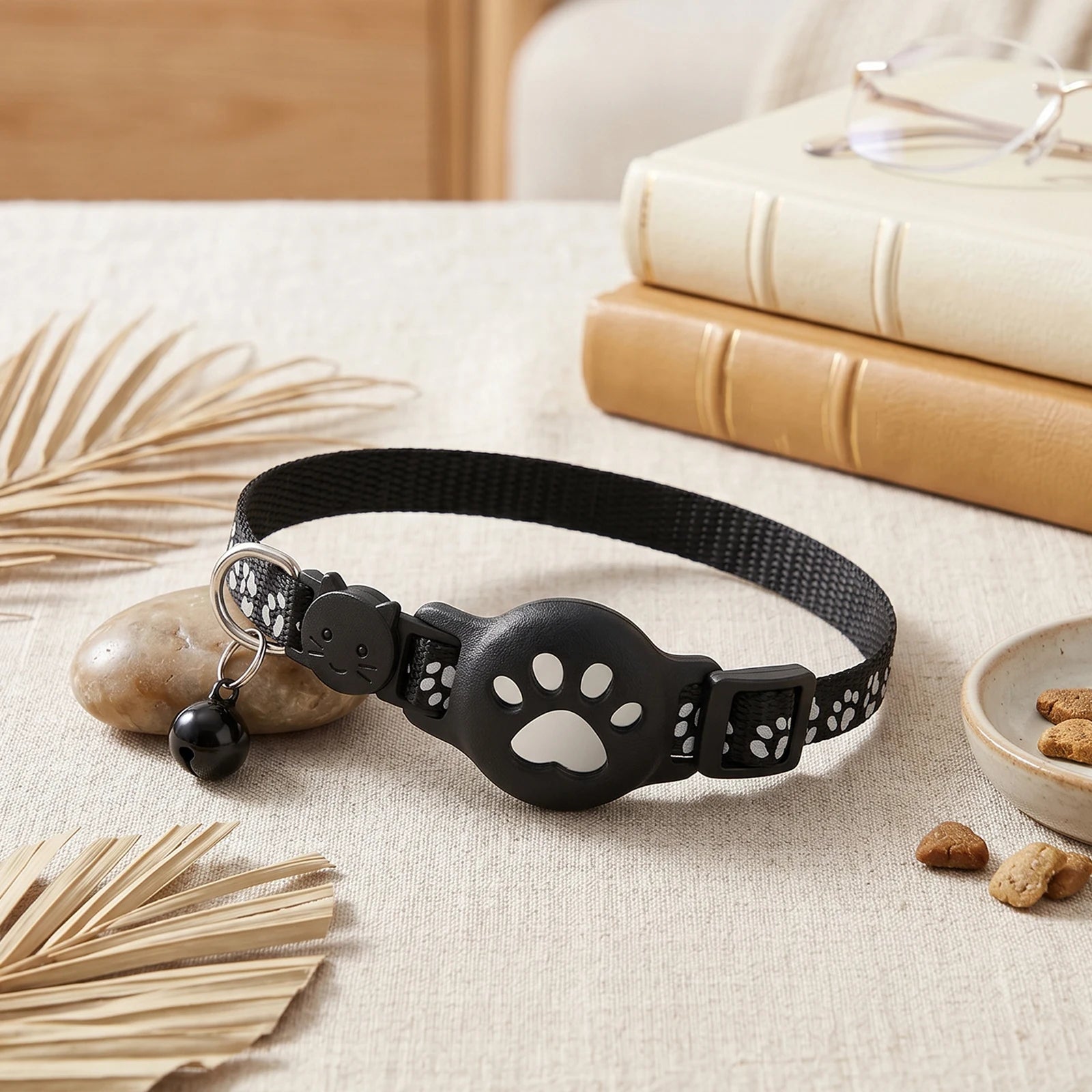 Localizador Electrónico de Mascotas para iOS y Android, Rastreador de Mascotas Impermeable con Campana, Solución de Rastreo, Collar Inteligente para Gatos Pequeños a Grandes