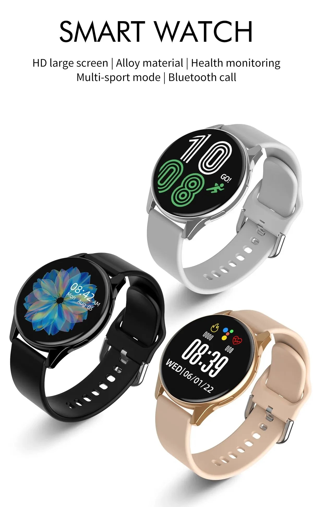 LIGE Reloj Inteligente Carga Inalámbrica Fitness
