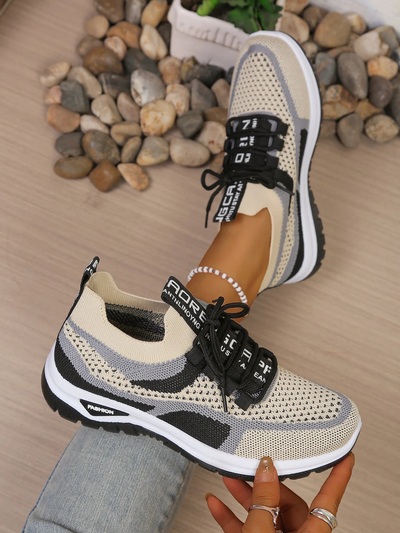 Zapatillas Informales de Lona para Mujer con Cordones