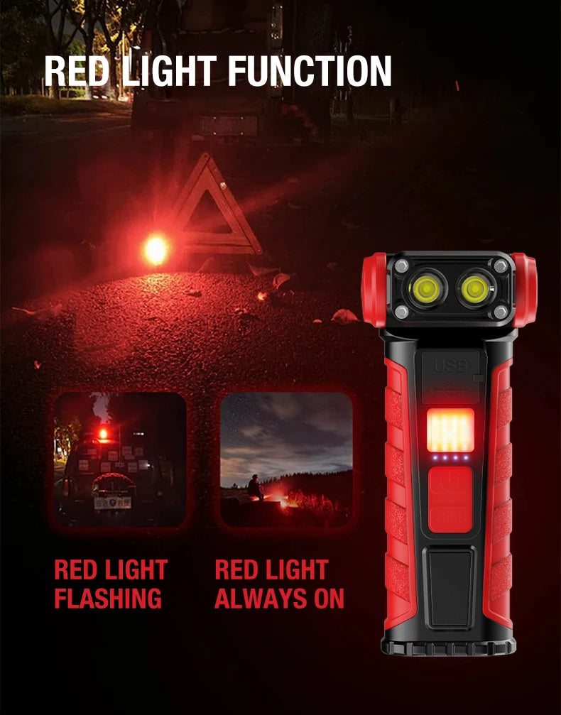 Linterna de Bolsillo LED Magnética Mini Llavero Alta Potencia