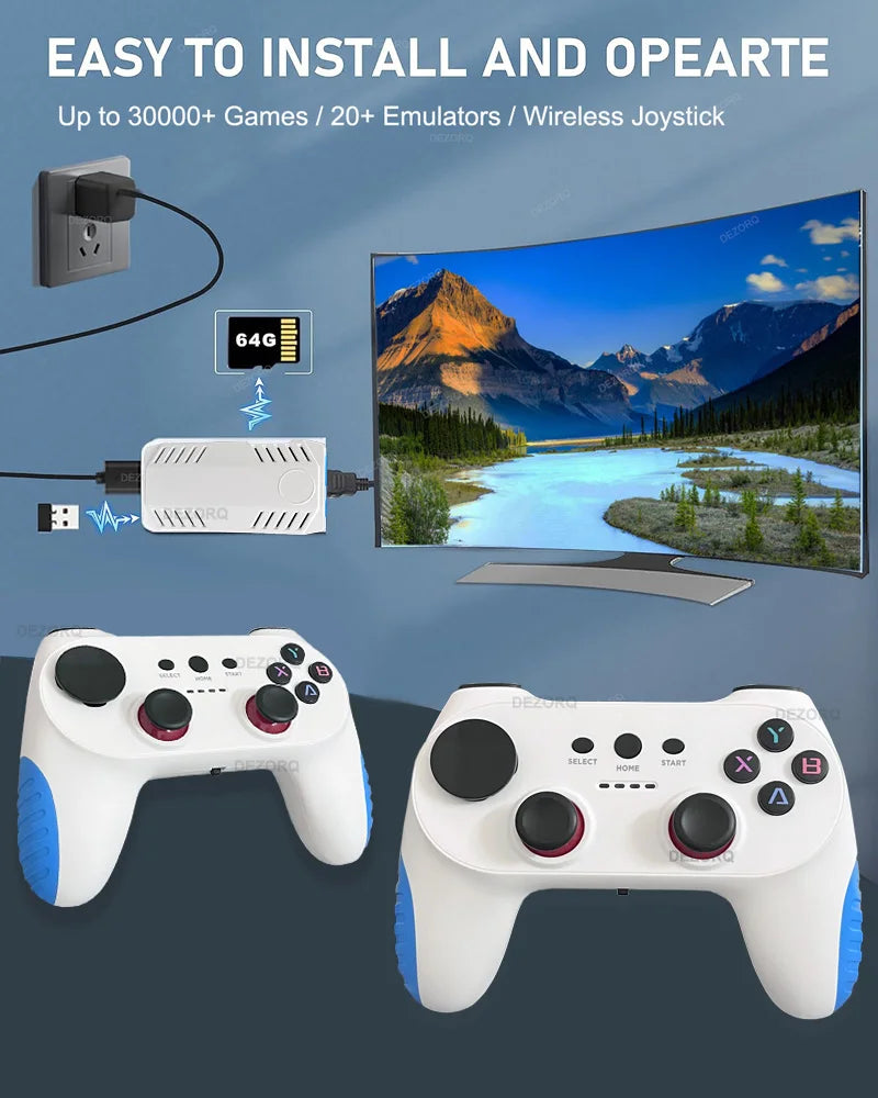 Consola de juegos Retro X10 Pro, videojuegos clásicos con 50 emuladores, 50000 juegos, consola de juegos de TV S905x3
