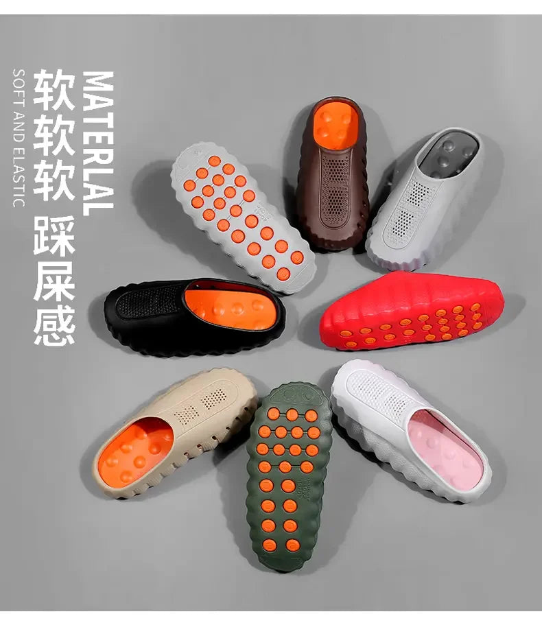 Zuecos unisex con suela de acupresión, antideslizantes para playa y uso diario