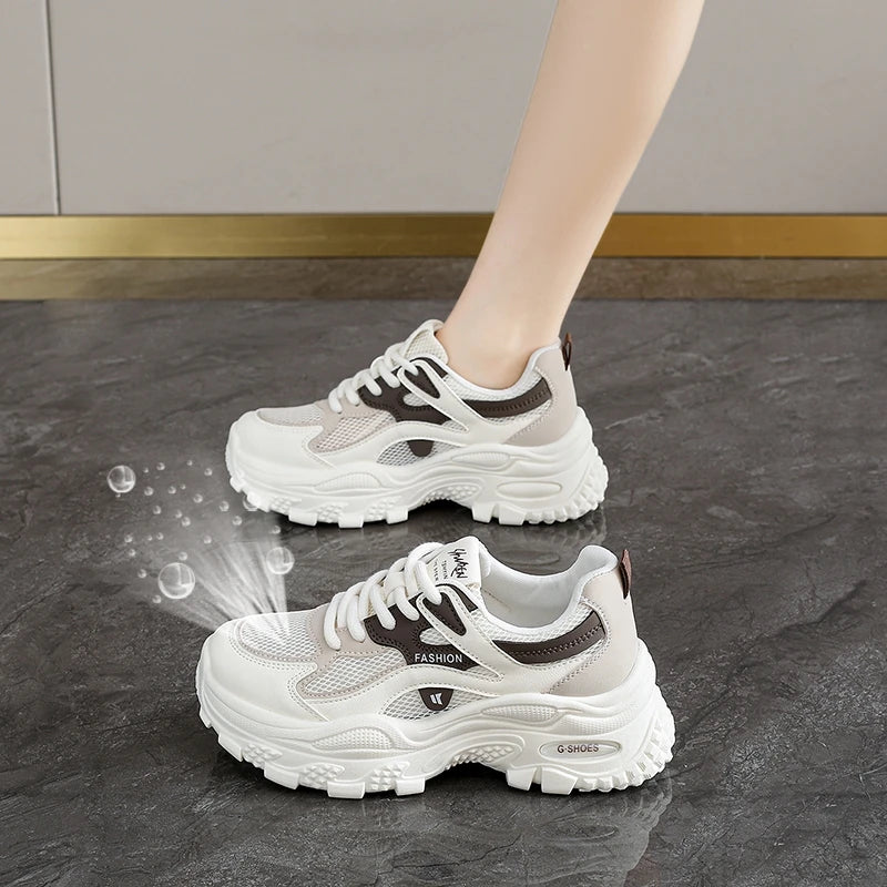 Zapatillas deportivas con plataforma para mujer transpirables