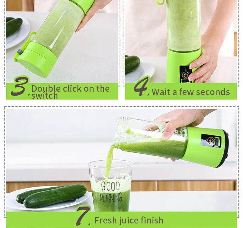 Licuadora Portátil USB Recargable Multifunción para Smoothies