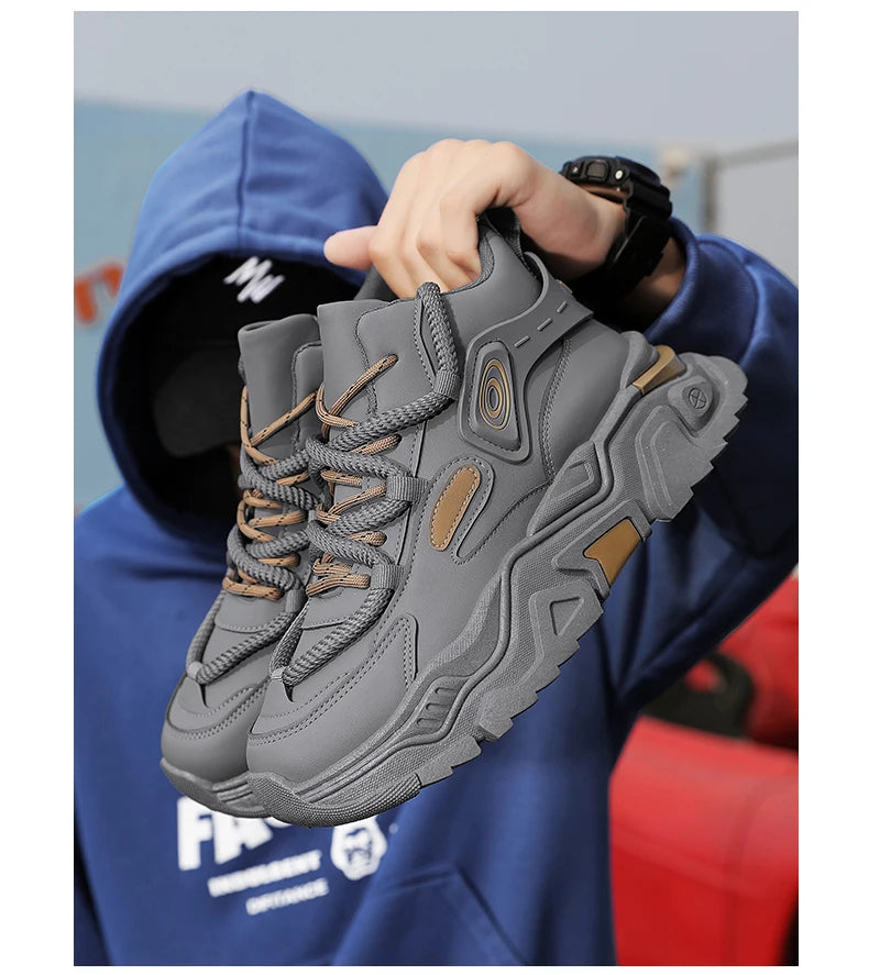 Zapatos informales de suela gruesa para hombre, zapatillas deportivas antideslizantes de suela blanda para las cuatro estaciones, zapatos deportivos Joker juveniles a la moda