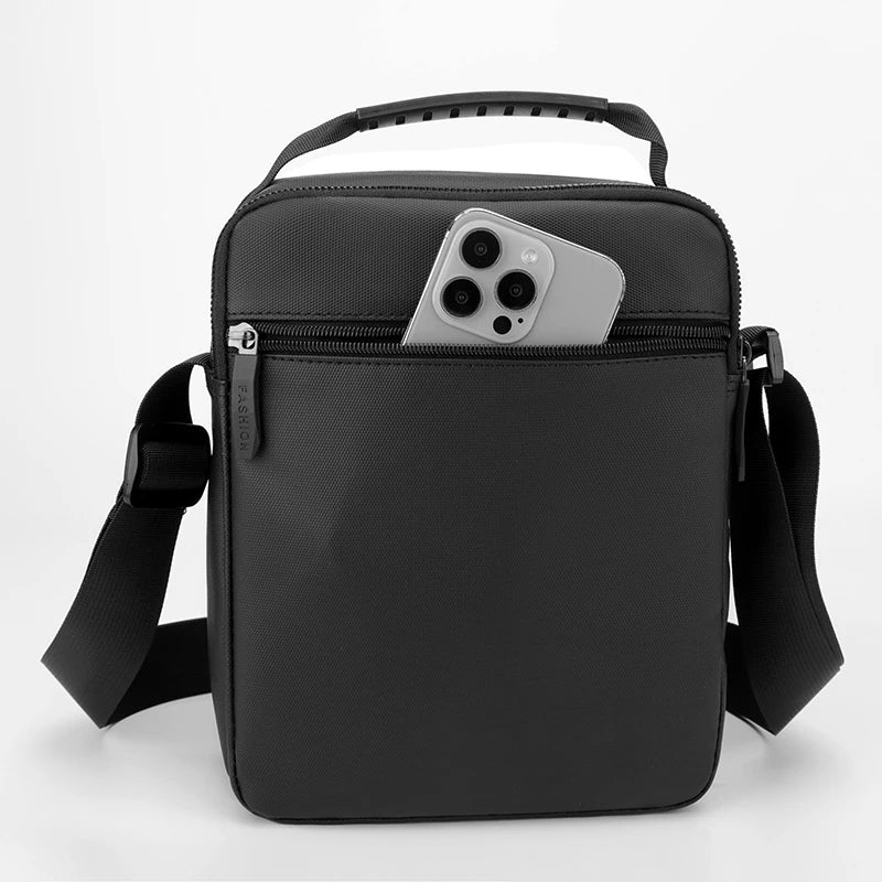 Bolso bandolera duradero, correa ajustable para el hombro, diseño multicapa, cremallera segura: bolsa de almacenamiento multifuncional