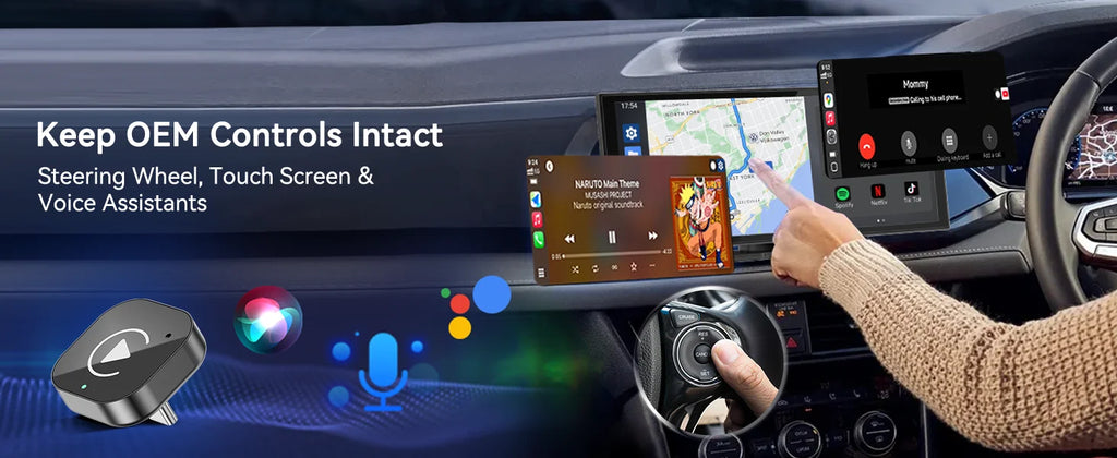 Spedal 2025 (puerto tipo C) El último CarPlay inalámbrico Apapter USB CarPlay y Android Auto converte con cable a Plug & Play inalámbrico