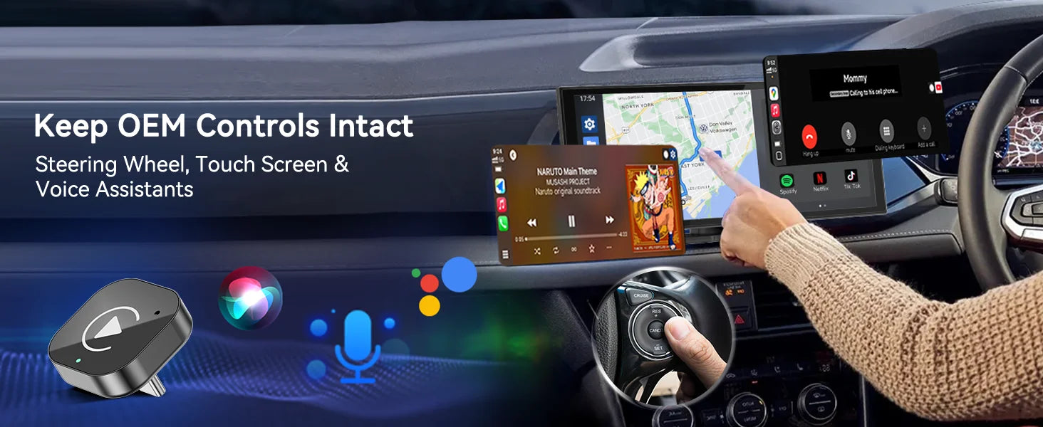 Spedal 2025 (puerto tipo C) El último CarPlay inalámbrico Apapter USB CarPlay y Android Auto converte con cable a Plug & Play inalámbrico