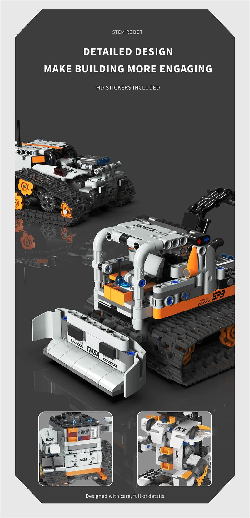 Bloques de construcción programables con brazo mecánico multieje, robot 5 en 1, juguetes de Control remoto, vástago interactivo, regalo de aprendizaje para niños