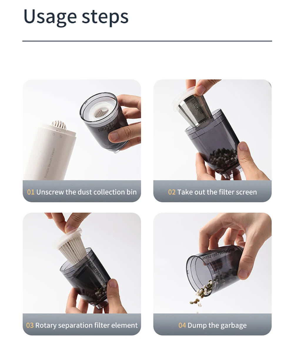 Aspiradora de mano inalámbrica USB 13000Pa para auto y hogar