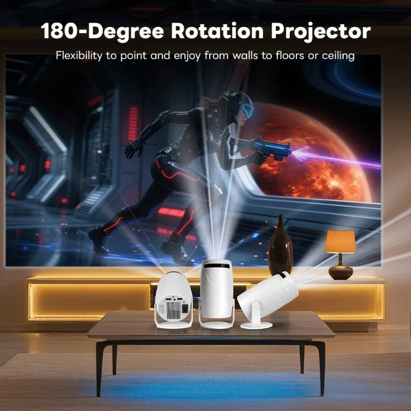 Nuevo Proyector Portátil HY900 con Decodificación 4K, Wi-Fi 6 Dual, Chip Allwinner, 290ANSI, BT5.0, Perfecto para Cine en Casa y Uso en Exteriores