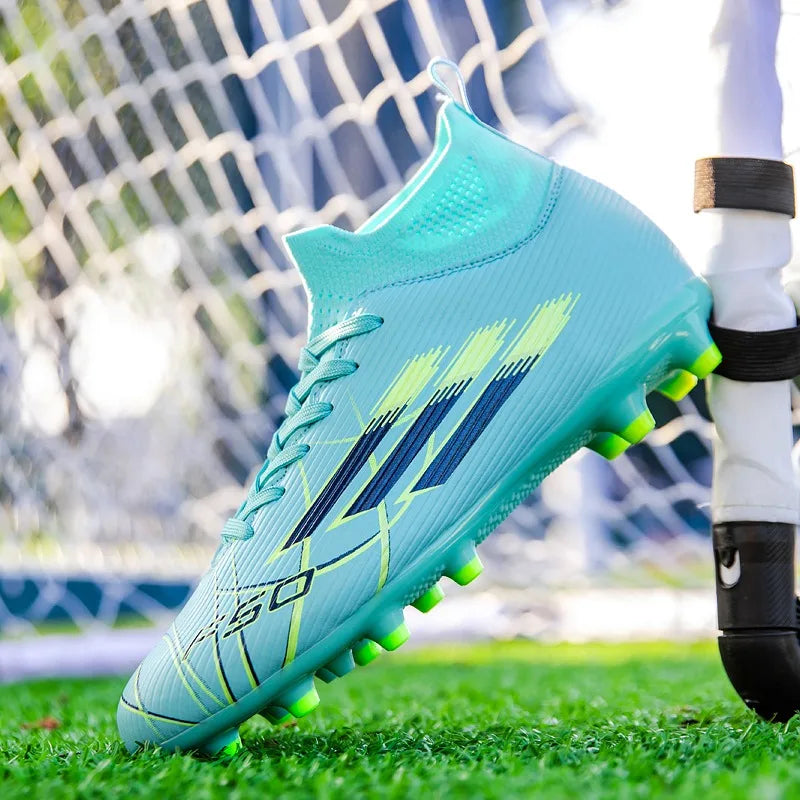 Botas de fútbol unisex de caña alta con cuello de calcetín transpirables