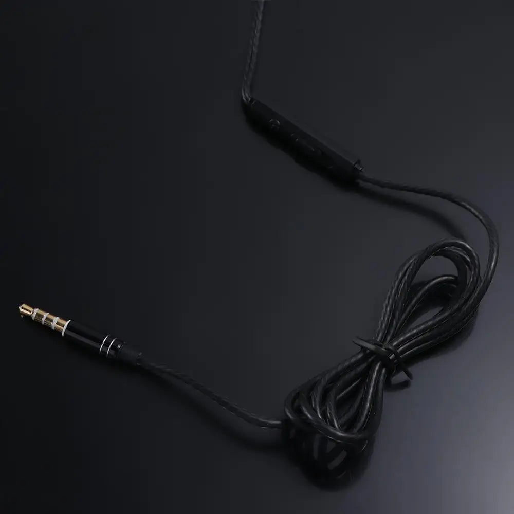 Electrónica portátil estéreo bajo cancelación de ruido 3,5mm para teléfono inteligente auriculares planos auriculares deportivos auriculares con cable
