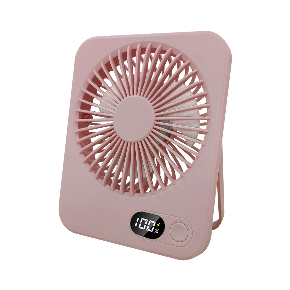 Mini Ventilador de Escritorio USB Recargable Silencioso