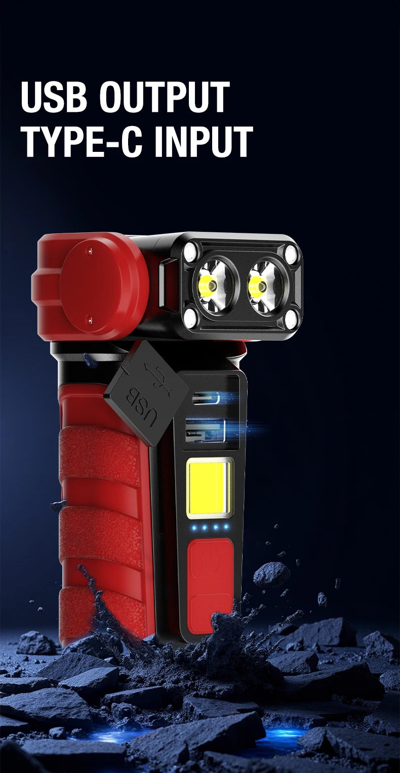 Linterna de Bolsillo LED Magnética Mini Llavero Alta Potencia