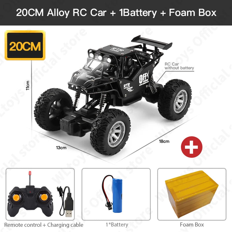 Coche RC 4WD 1:12 y 1:16 Rock Crawler Todoterreno con LED