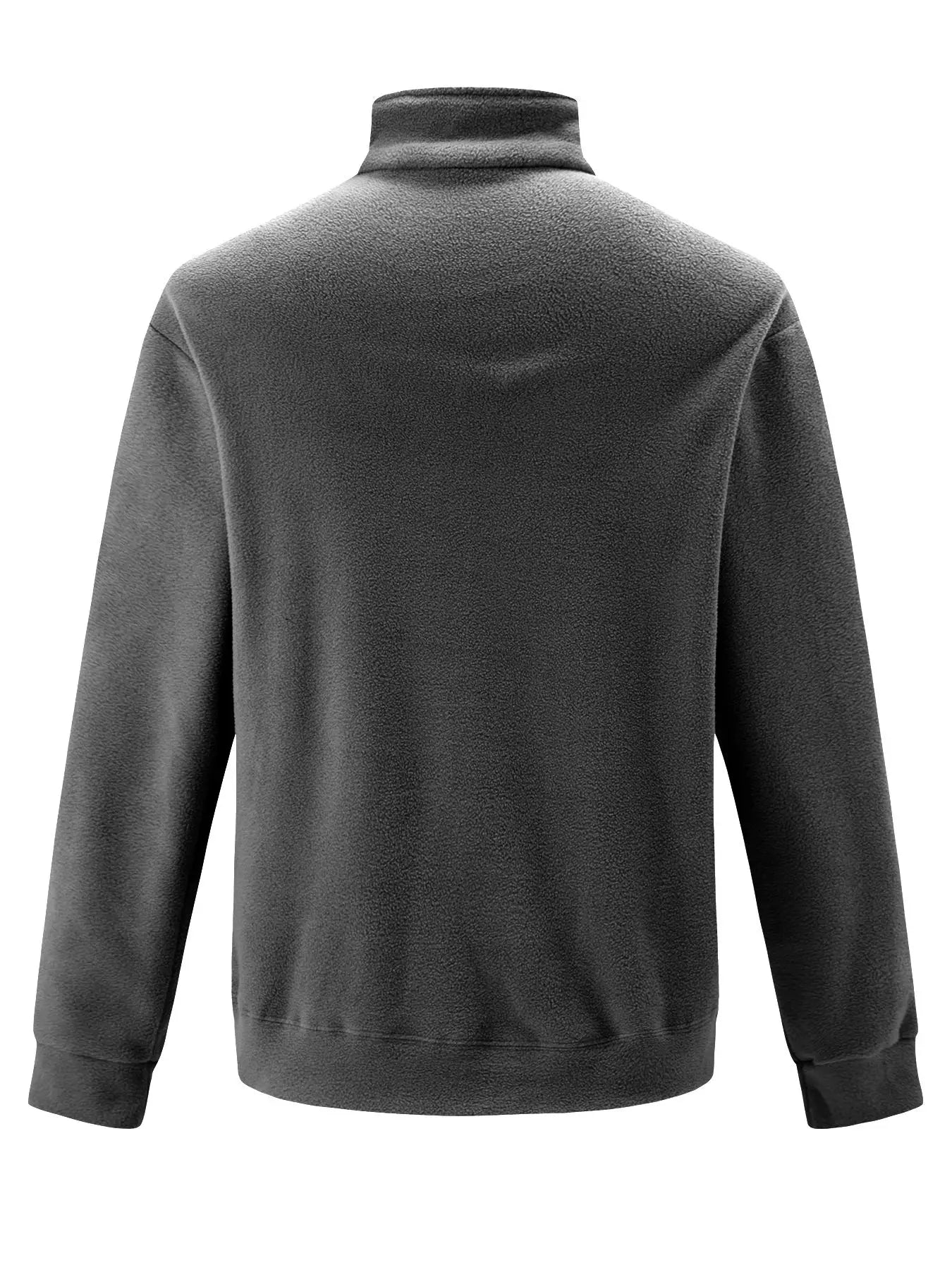Suéter de forro polar grueso de calidad para hombre, con cuello con cremallera y manga larga, ropa deportiva para hombre, chaqueta softshell para hombre