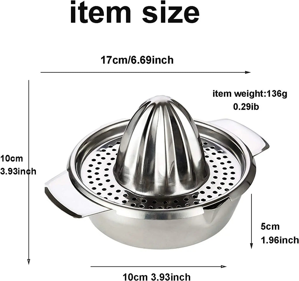 LMETJMA exprimidor de limón de acero inoxidable, exprimidor Manual para exprimidor de limón y naranja, escariadores, exprimidor de frutas y verduras, herramienta de cocina