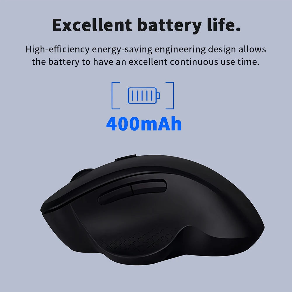 Ratón inalámbrico de modo Dual 2,4G, Bluetooth 5,2, ratón recargable, ratón de juego de 1600DPI para ordenador portátil, tableta, Windows, MacOS