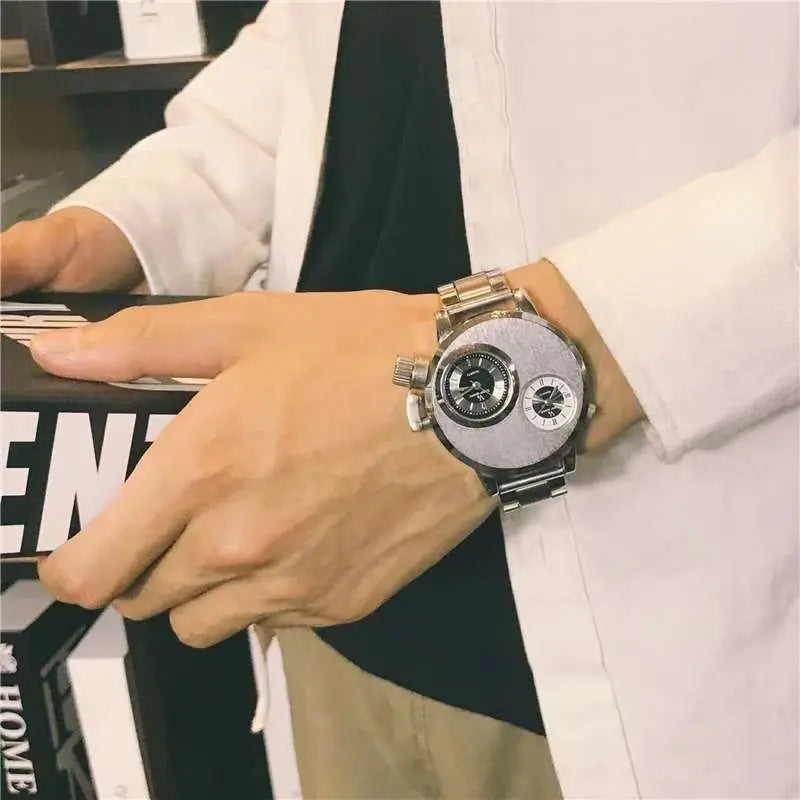 Reloj de Cuarzo de Lujo Estilo Punk para Hombre