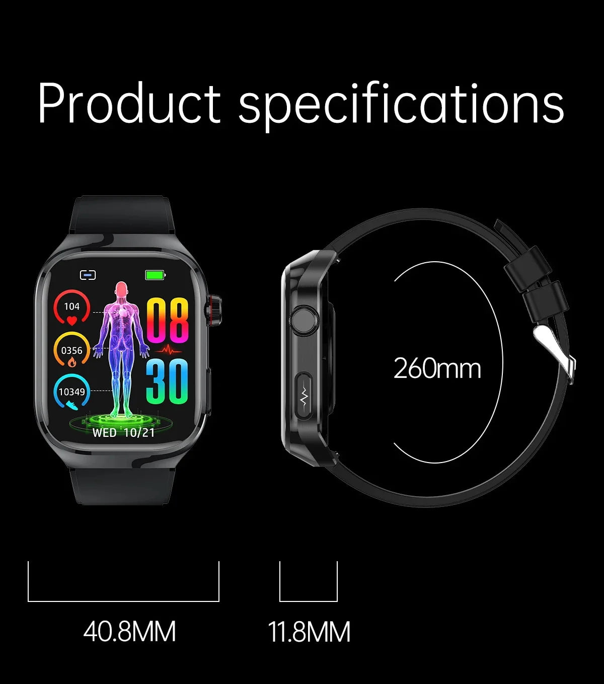 Reloj Inteligente Enfermería ECG+PPG Presión