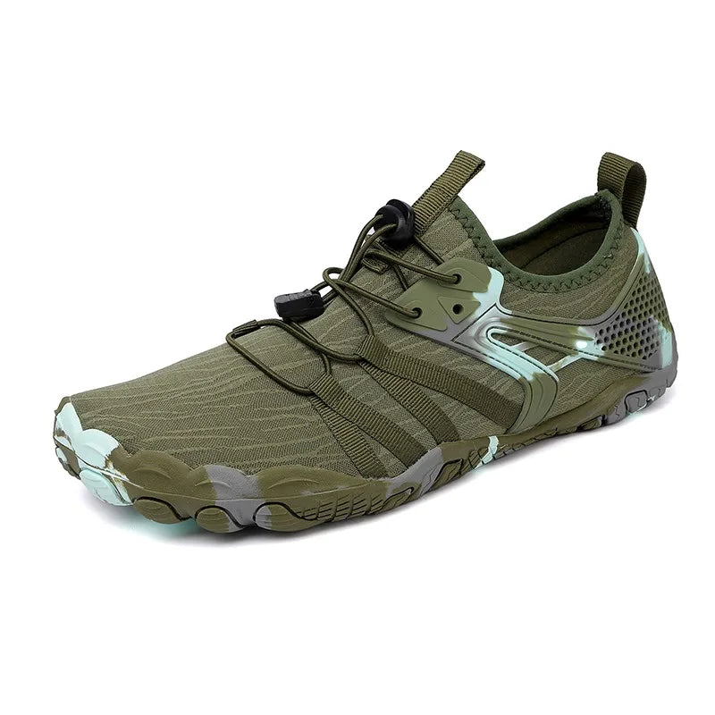 Zapatillas de agua camufladas unisex con cordones rápidos y suela de caucho