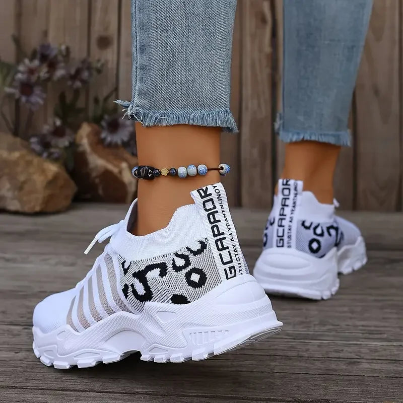 Zapatos de mujer, zapatillas con estampado de leopardo, zapatillas informales ligeras y transpirables para mujer, zapatos de venta con envío gratis
