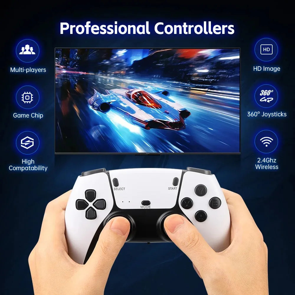 Consola de juegos G11 Pro 4K HD Android 9.0 Sistema dual TV Game Box 64G/128G Integrada con más de 60000 juegos retro Consola de videojuegos con mando inalámbrico