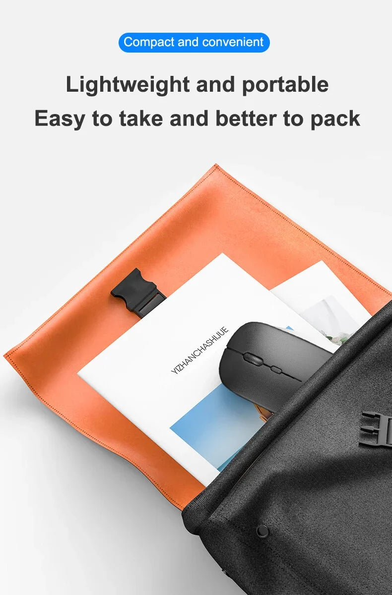Ratón inalámbrico portátil compatible con Bluetooth 2,4 GHz modos duales ratón de ordenador con Nano receptor para Notebook PC portátil Macbook