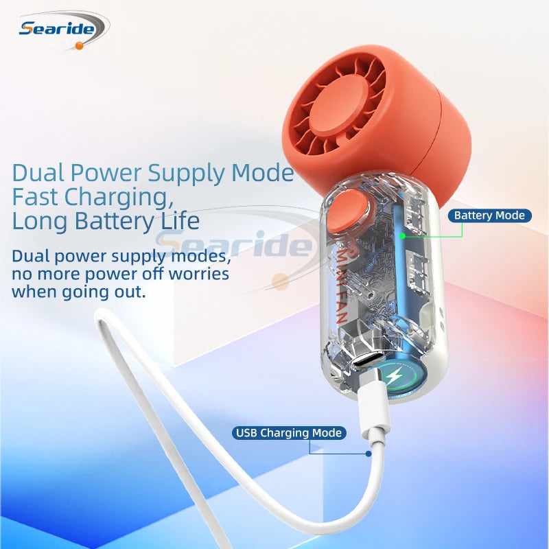 Mini Ventilador Portátil Recargable para Campamento