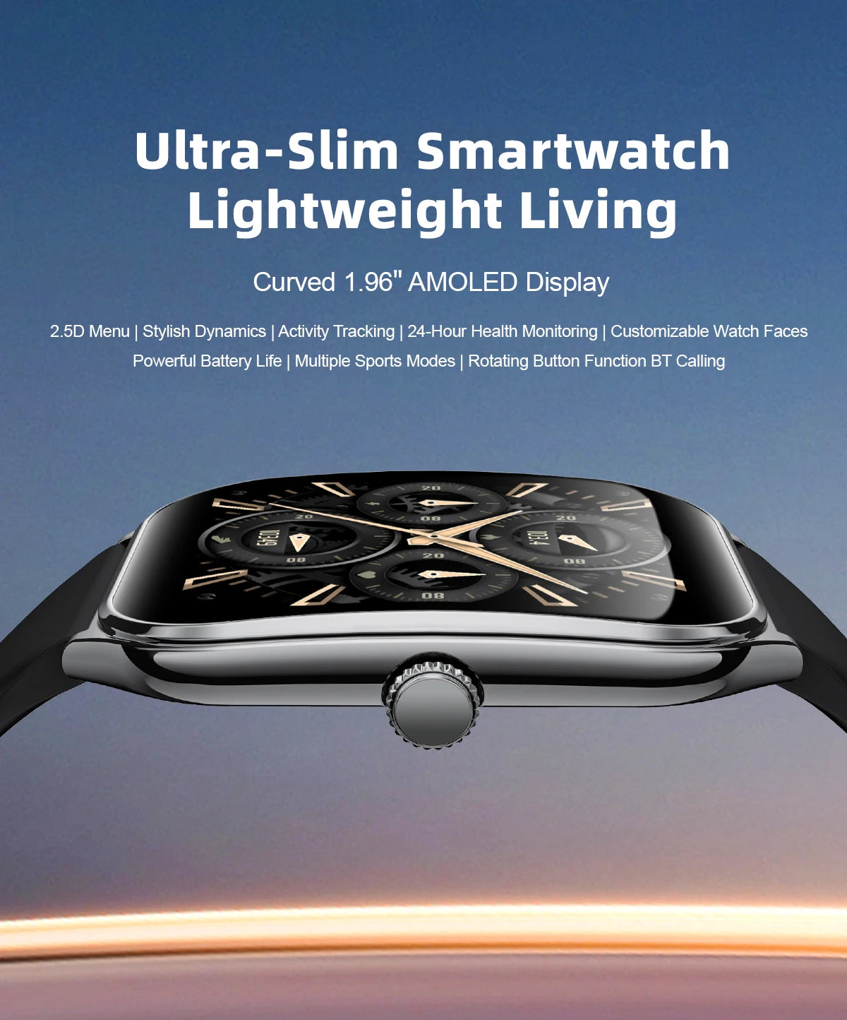Reloj Inteligente Ultrafino Bluetooth IP68 Salud
