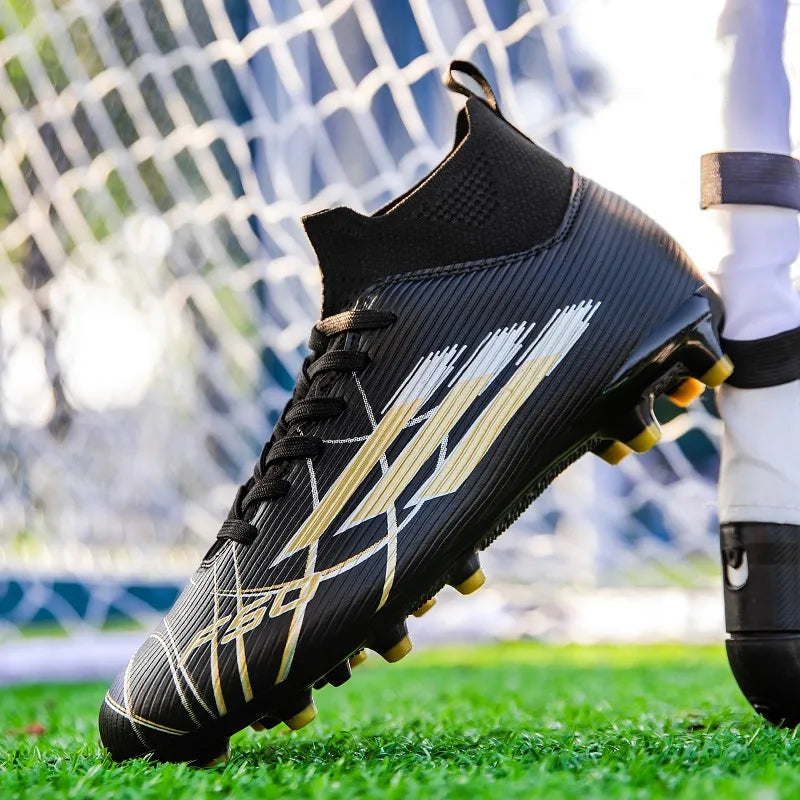 Botas de fútbol unisex de caña alta con cuello de calcetín transpirables