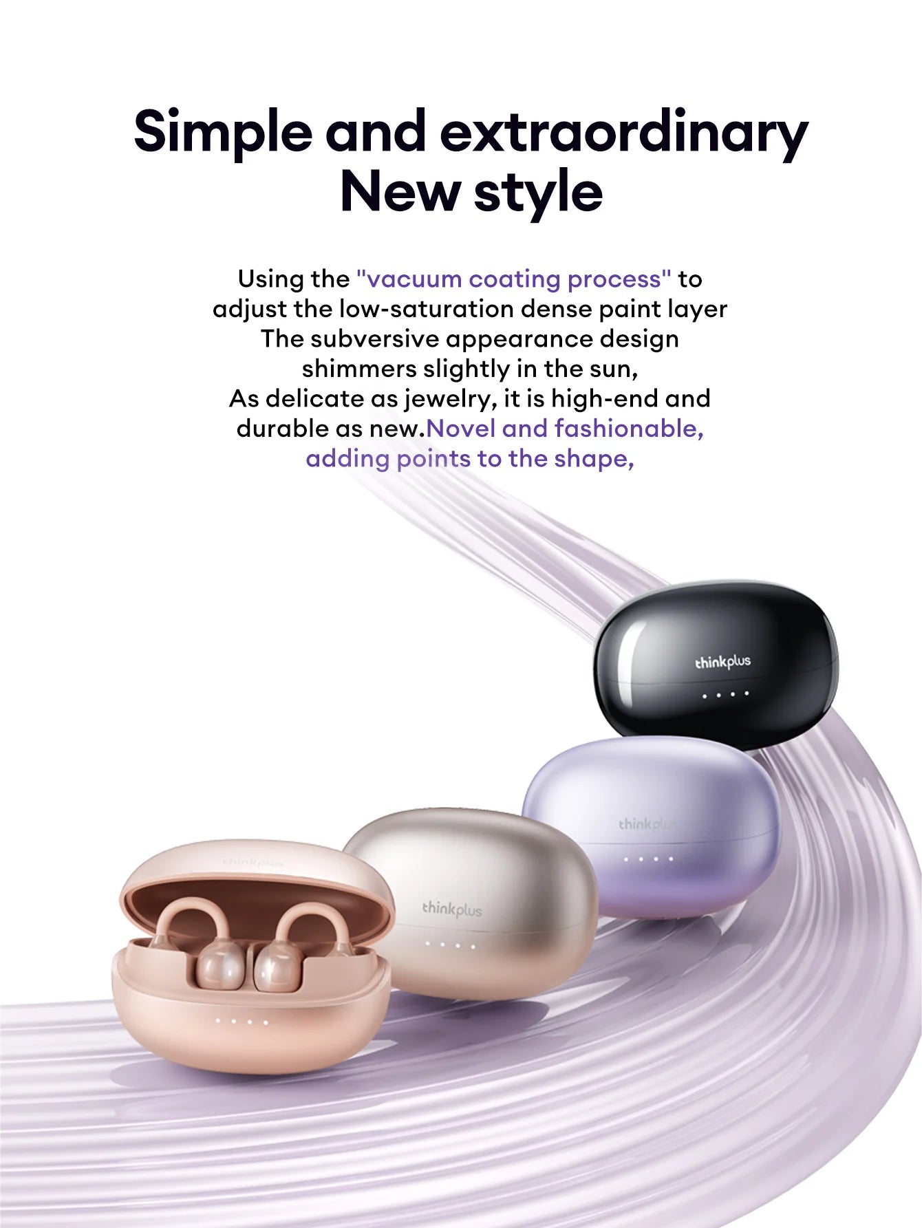 Lenovo LK6 Auriculares Bluetooth 5.4 con Clip