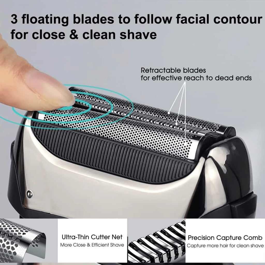 Afeitadora Eléctrica Impermeable con Pantalla LED