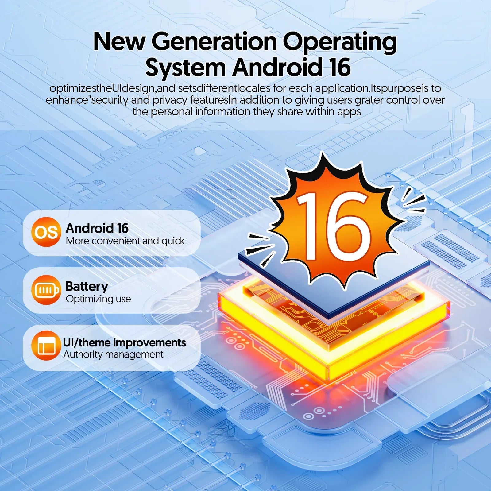 Tablet BAKEN Android 16 de 10 pulgadas, 4GB RAM, 32GB ROM, WiFi 6