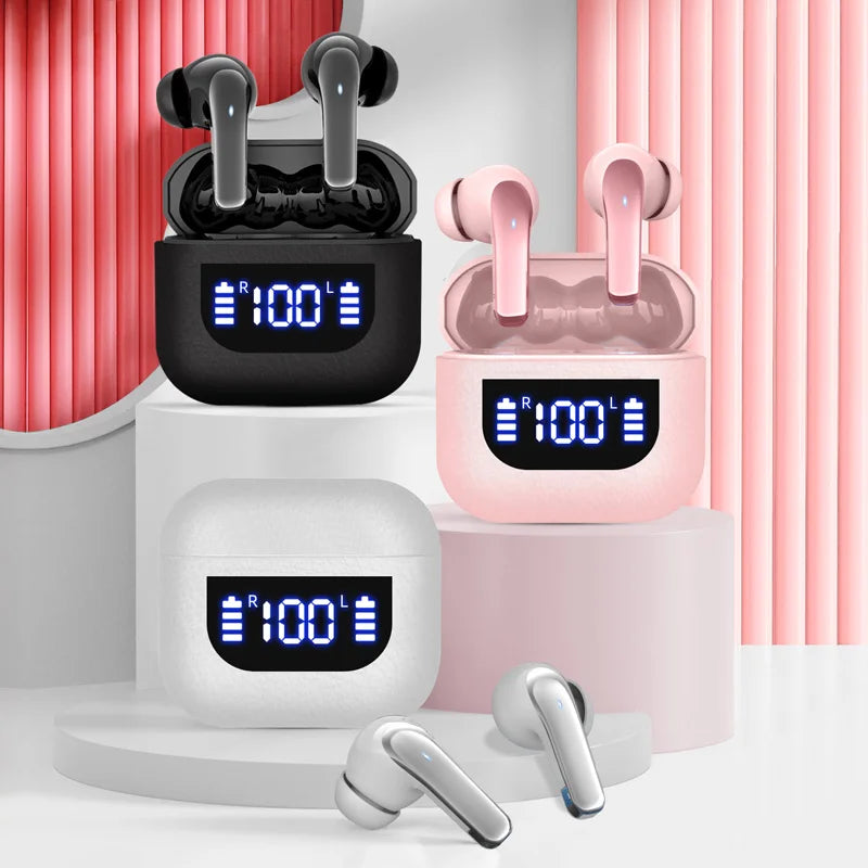 Auriculares TWS Bluetooth 5.3 con Pantalla LED y Micrófono HD