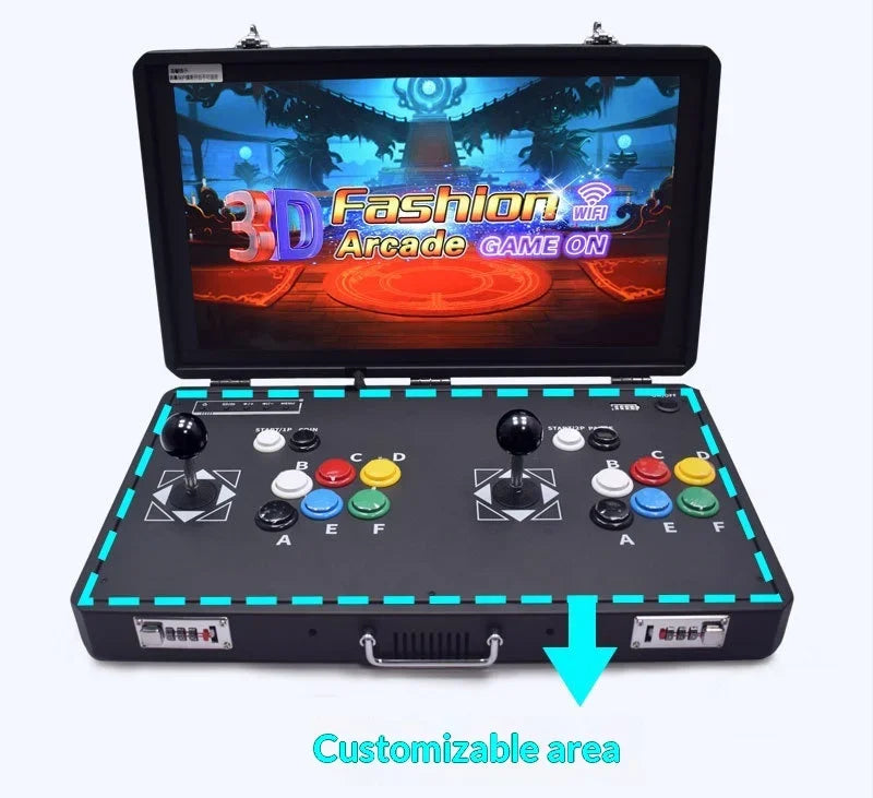 Máquina de Juegos Portátil de 20 Pulgadas, Plegable, con Doble Joystick, Sistema Dual, Máquina Integrada de Arcade para el Hogar, Pandora Moonlight Box