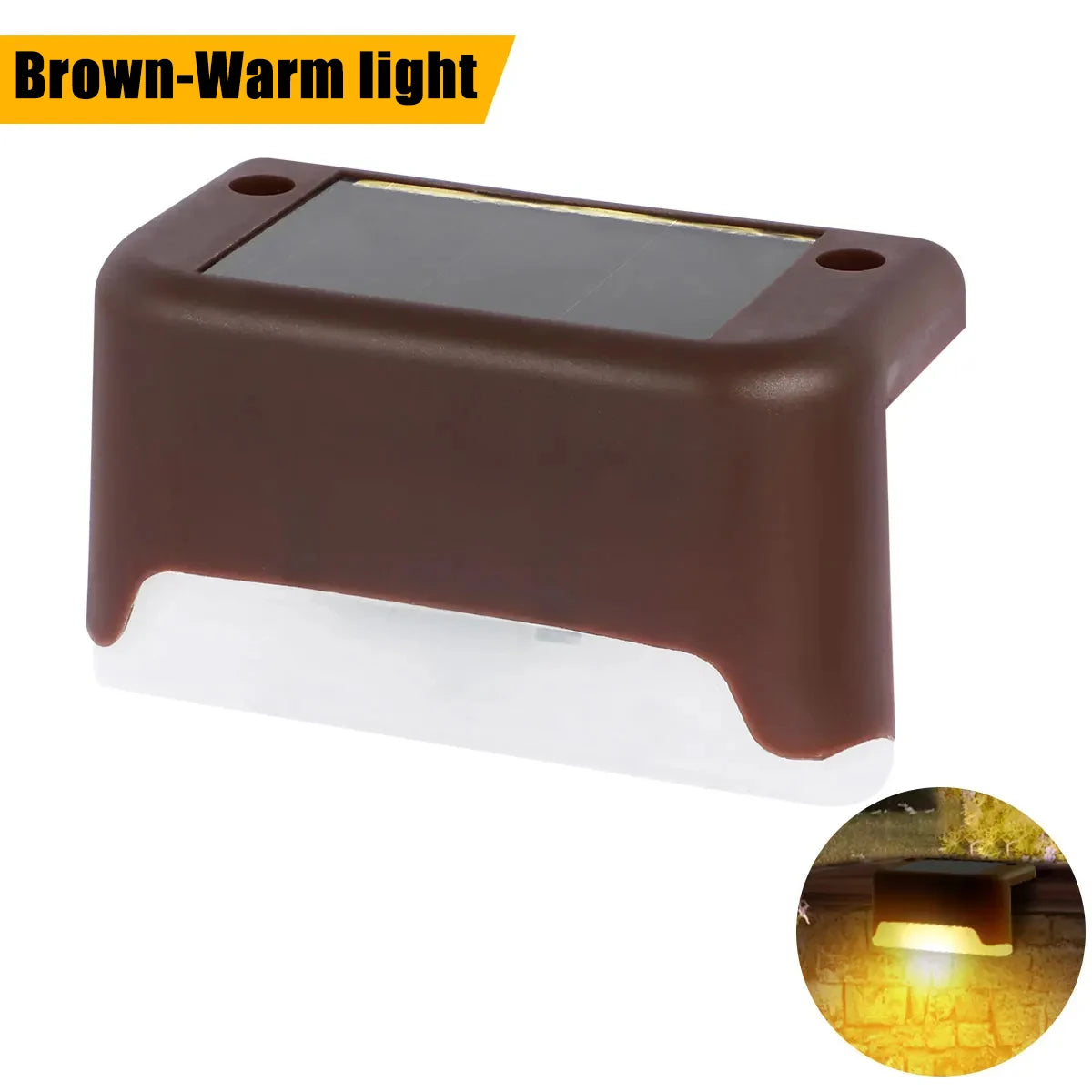 Lámpara de paso Solar LED blanca cálida, luces de jardín para exteriores, decoración de luz impermeable para balcón, Patio, escalera, valla