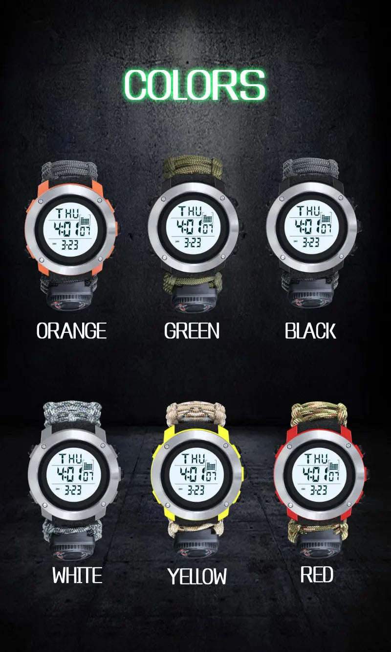 Reloj Digital Deportivo SHIYUNME con Brújula, Termómetro y LED Militar
