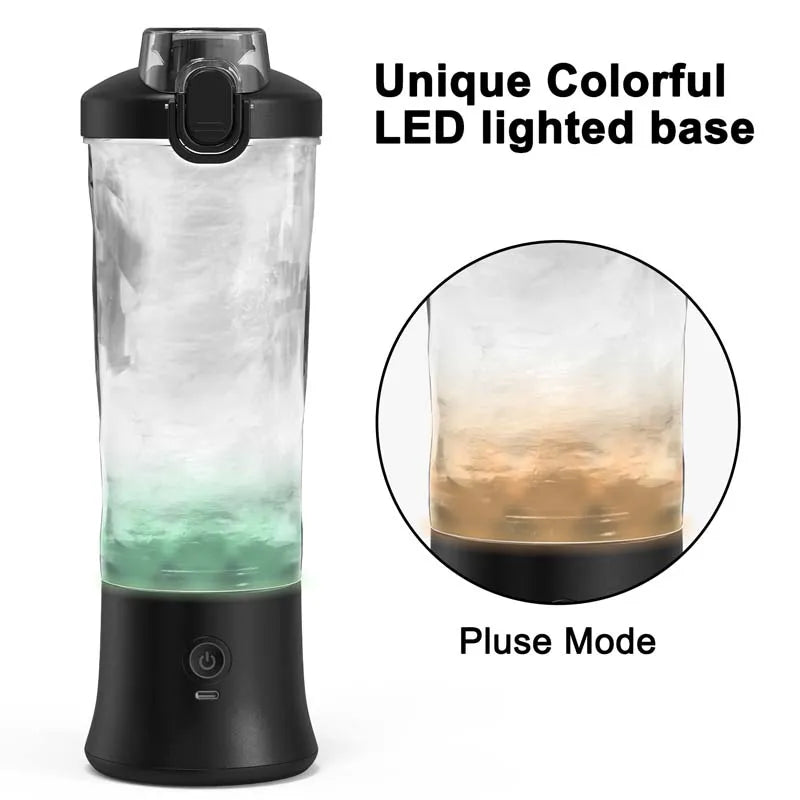 Licuadora Portátil USB con Vaso Mezclador para Batidos y Hielo