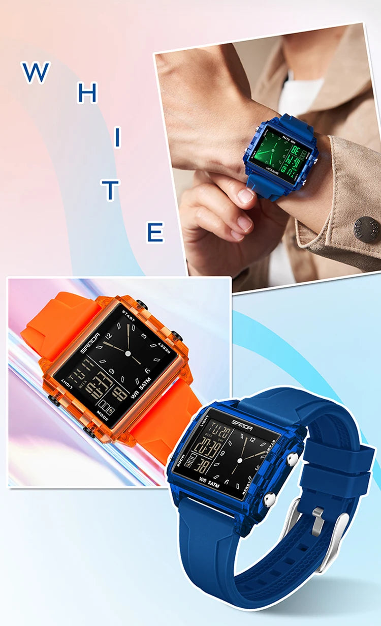 Reloj Digital SANDA Deportivo para Hombre Multifunción Luminoso