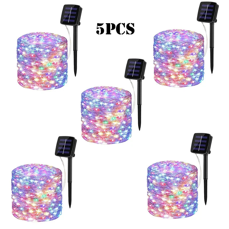 Guirnalda LED Solar para Jardín 7-32M - Impermeable IP65 8 Modos