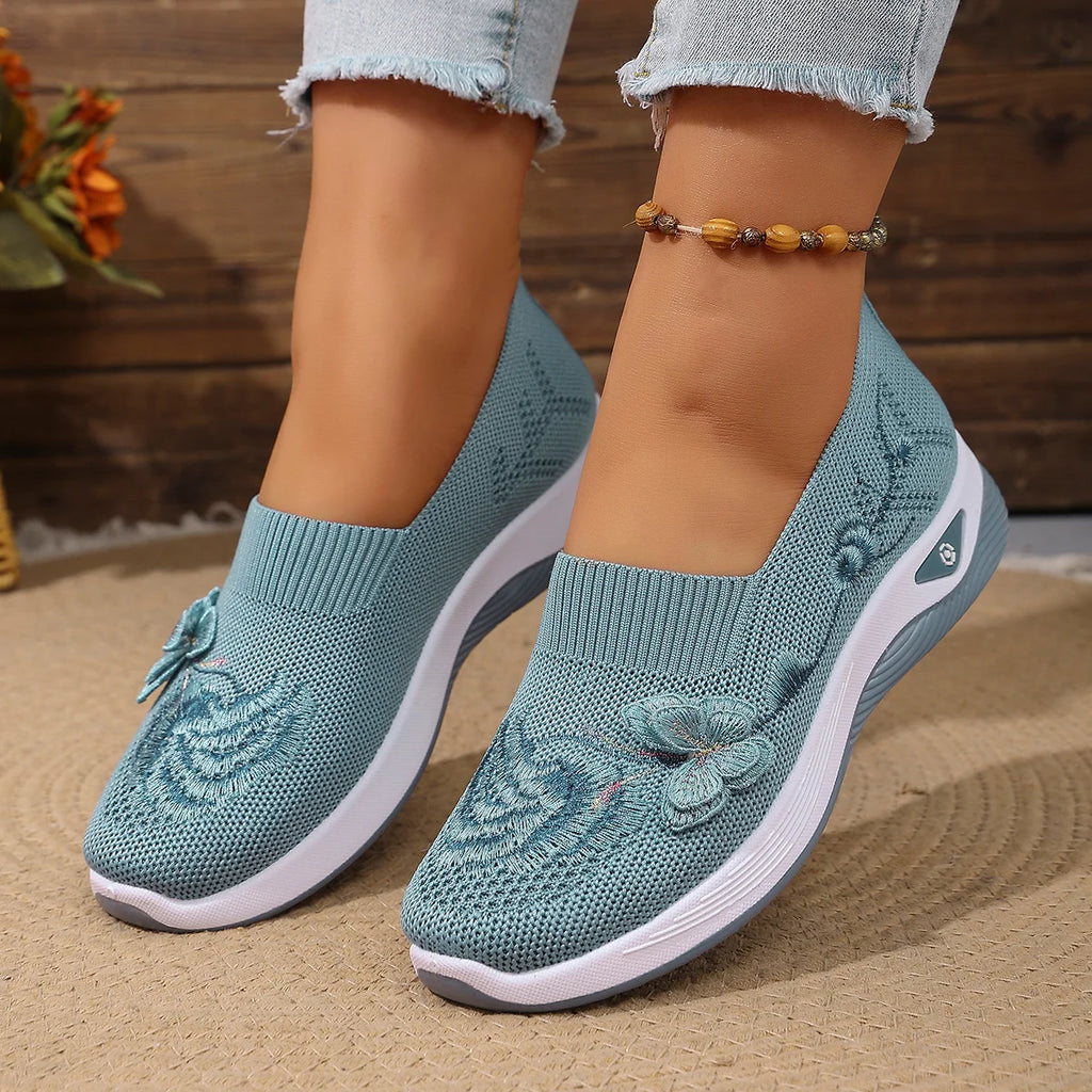 Zapatillas Deportivas de Punto Ligeras y Duraderas para Mujer, Microfibra Transpirable, Primavera Verano, para Uso Diario, Caminar al Aire Libre, Casual