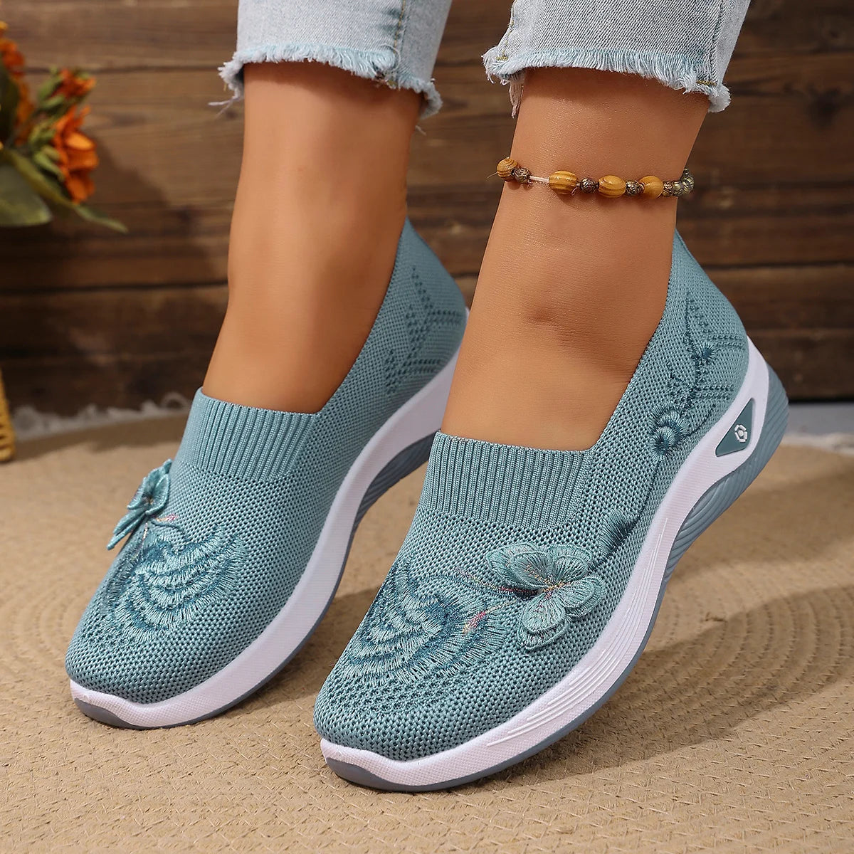 Zapatillas Deportivas de Punto Ligeras y Duraderas para Mujer, Microfibra Transpirable, Primavera Verano, para Uso Diario, Caminar al Aire Libre, Casual