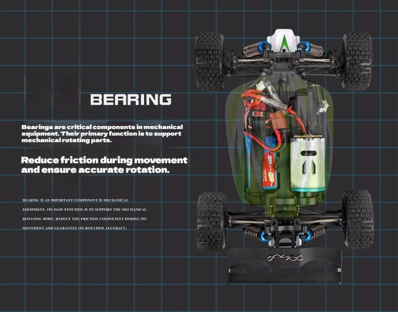 WLtoys A959 - B Actualización 2.4G 4WD RC Coche todoterreno 1:18 Juguete de deriva de alta velocidad a escala completa